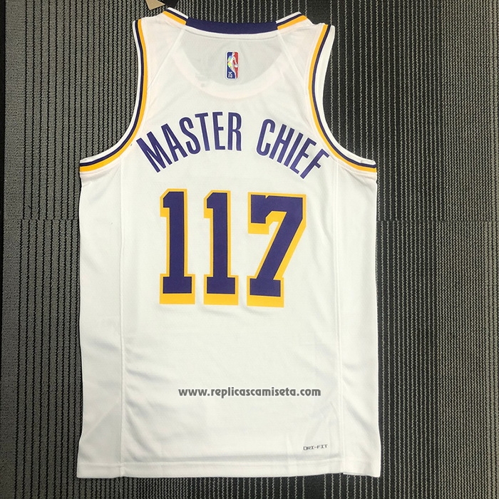 Camiseta Los Angeles Lakers x X-BOX Master Chief #117 Blanco